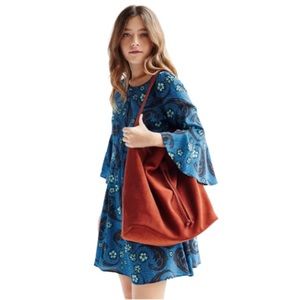 For Love and Lemons Blue Floral Shift Dress